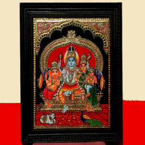 Green Stone Kailash Thanjavur Painting